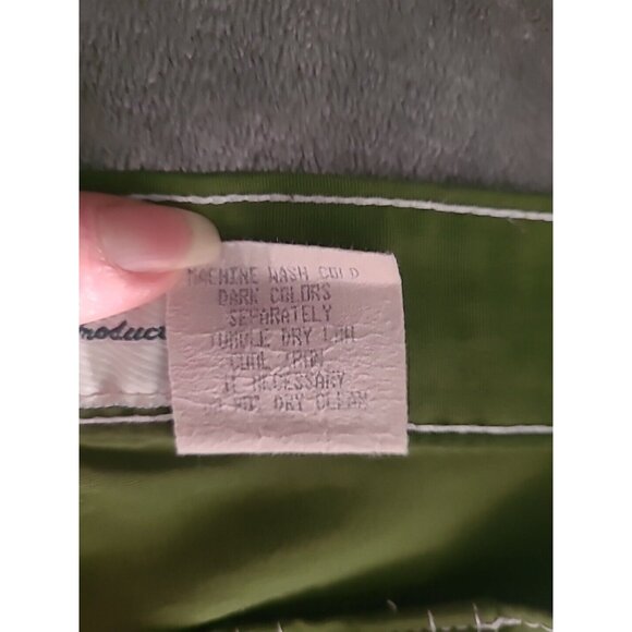 Chazz Vintage 90s Women High Waisted Olive Green Short Sz 9 Made USA 100% Nylon - Picture 15 of 15